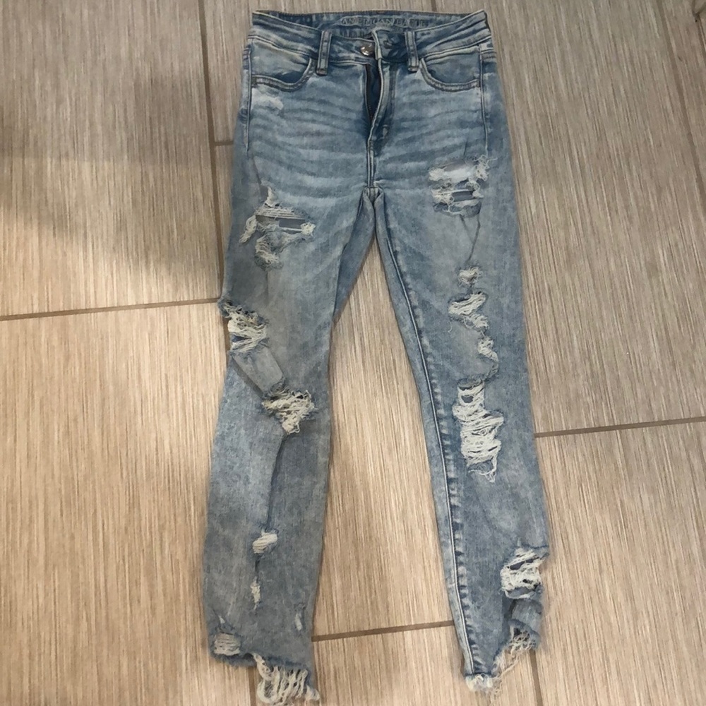 American Eagle High Rise Cropped Jean Leggings